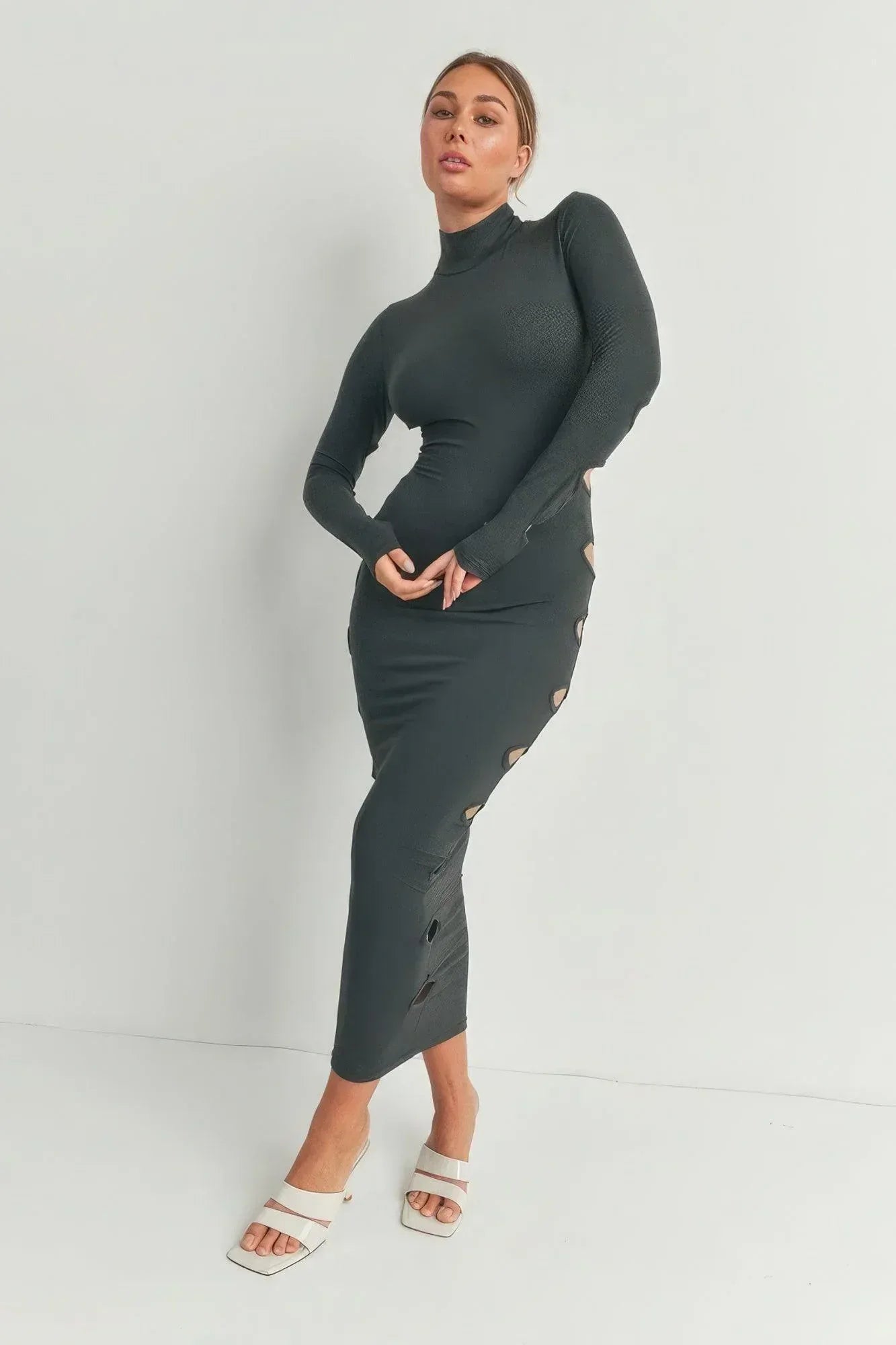Cutout Detail Maxi Dress | Mixtshop LLC Main image