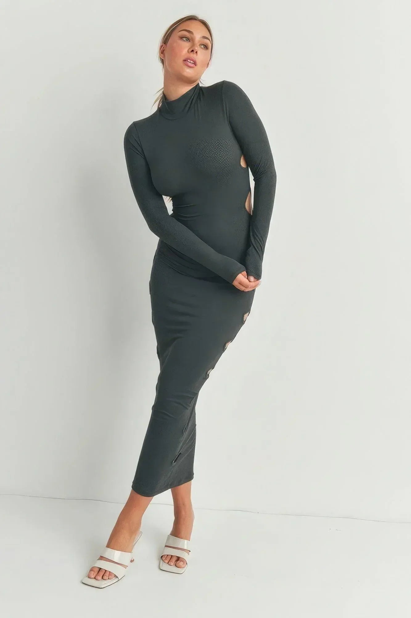 Cutout Detail Maxi Dress | Mixtshop LLC