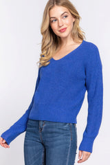 Dolman Slv Strappy Open Back Sweater | Mixtshop LLC
