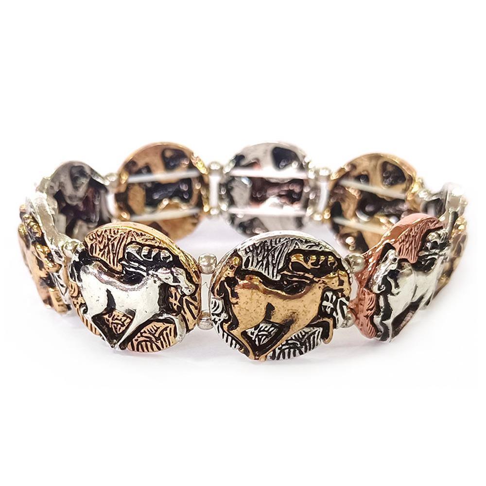 Horse Coin Metal Bracelet | Mixtshop LLC Main image