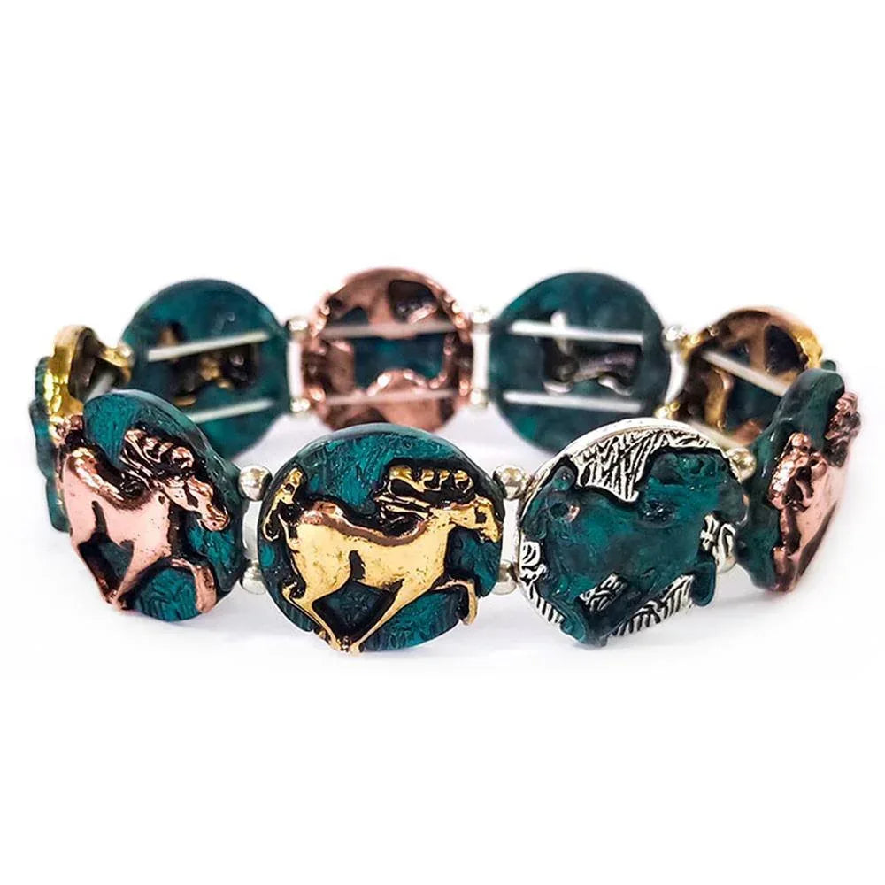 Horse Coin Metal Bracelet Secondary image