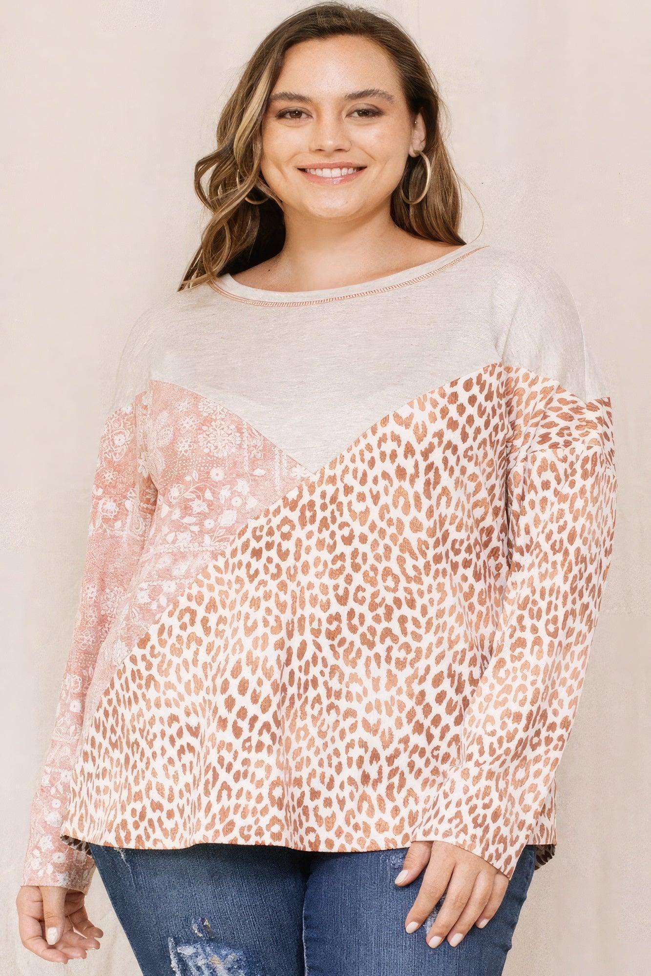 Print Block French Terry Top | Mixtshop LLC Main image