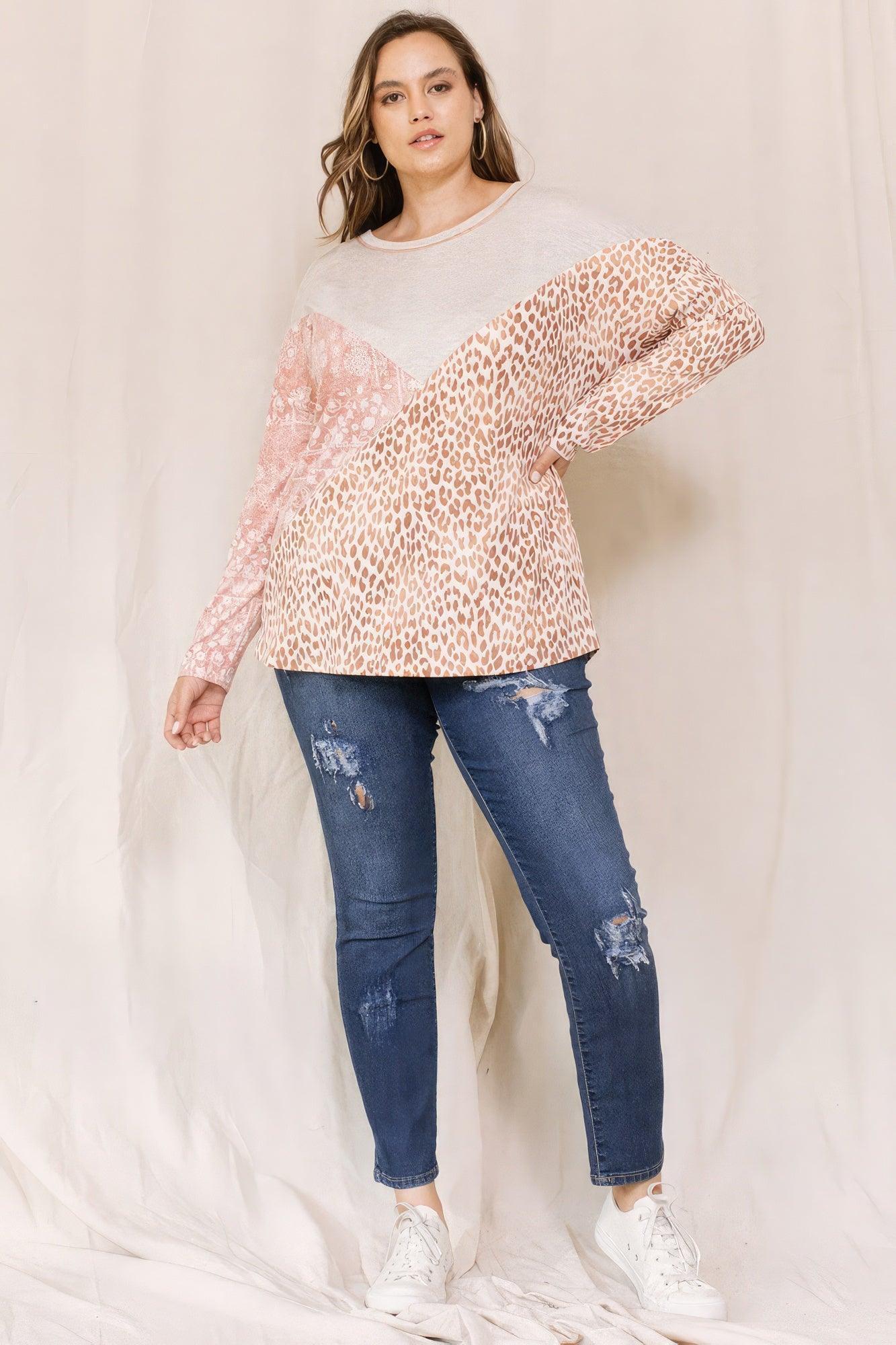 Print Block French Terry Top | Mixtshop LLC