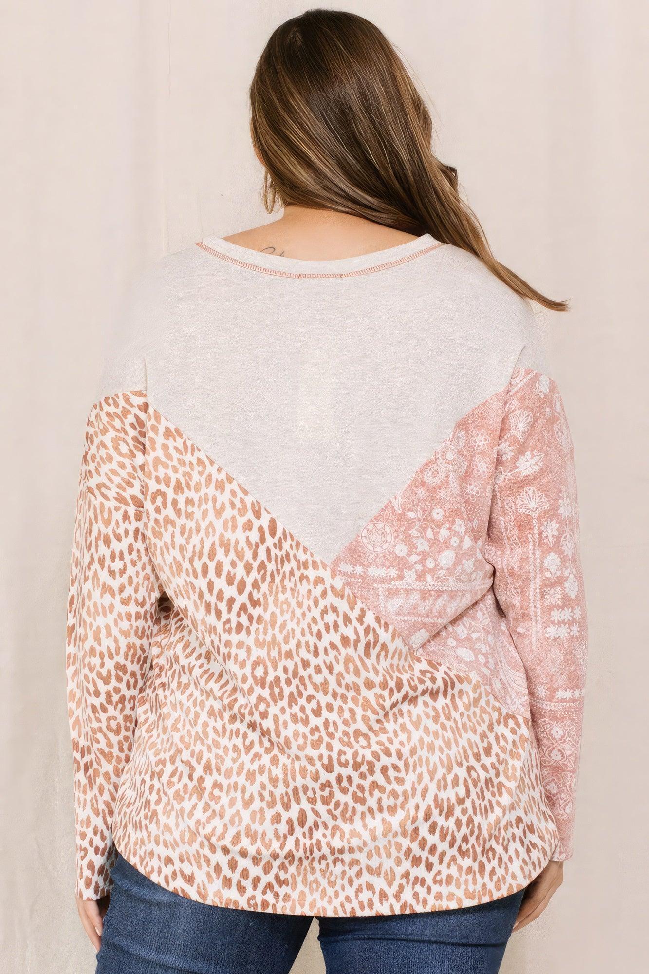 Print Block French Terry Top | Mixtshop LLC
