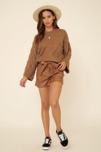 Faux leather shorts | Mixtshop LLC