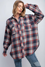 Washed Plaid Button Down Shirt | Mixtshop LLC