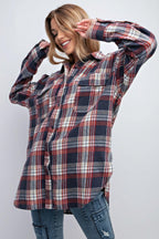 Washed Plaid Button Down Shirt | Mixtshop LLC