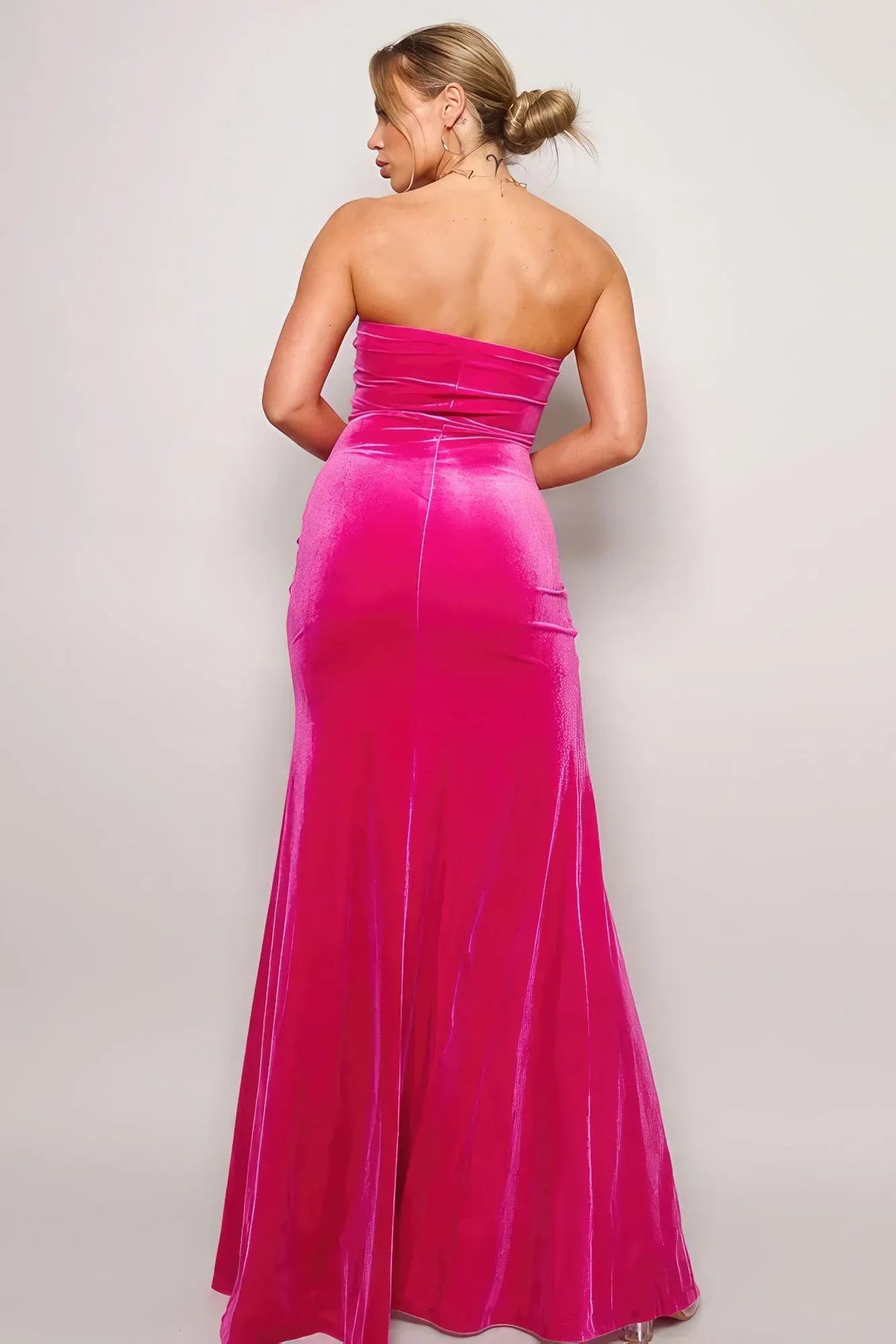 Strapless Sweetheart Maxi Velvet Dress | Mixtshop LLC