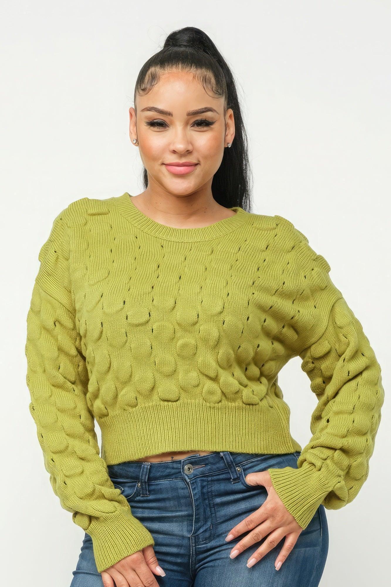 Checker Sweater Top | Mixtshop LLC Main image
