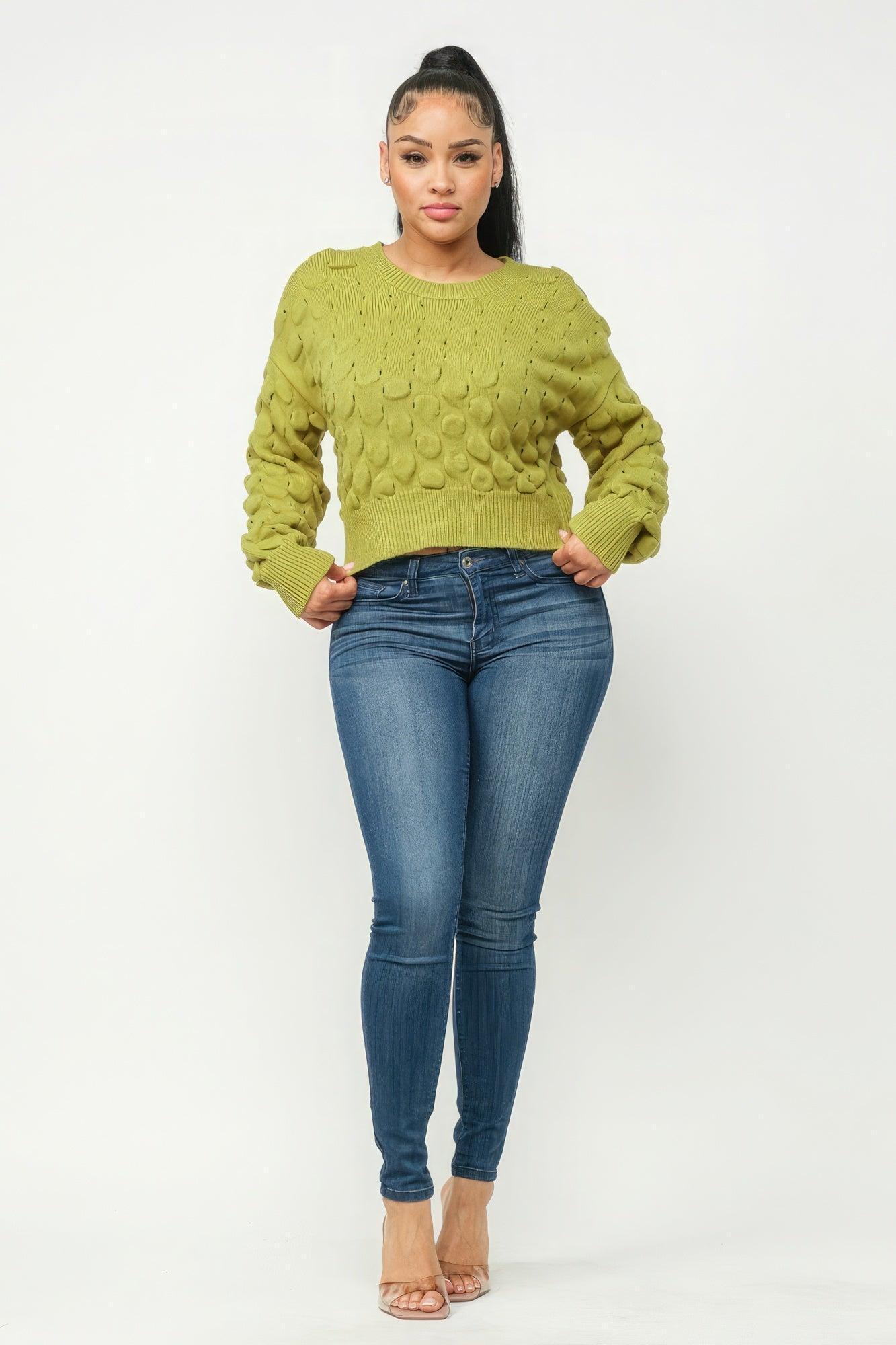 Checker Sweater Top Secondary image