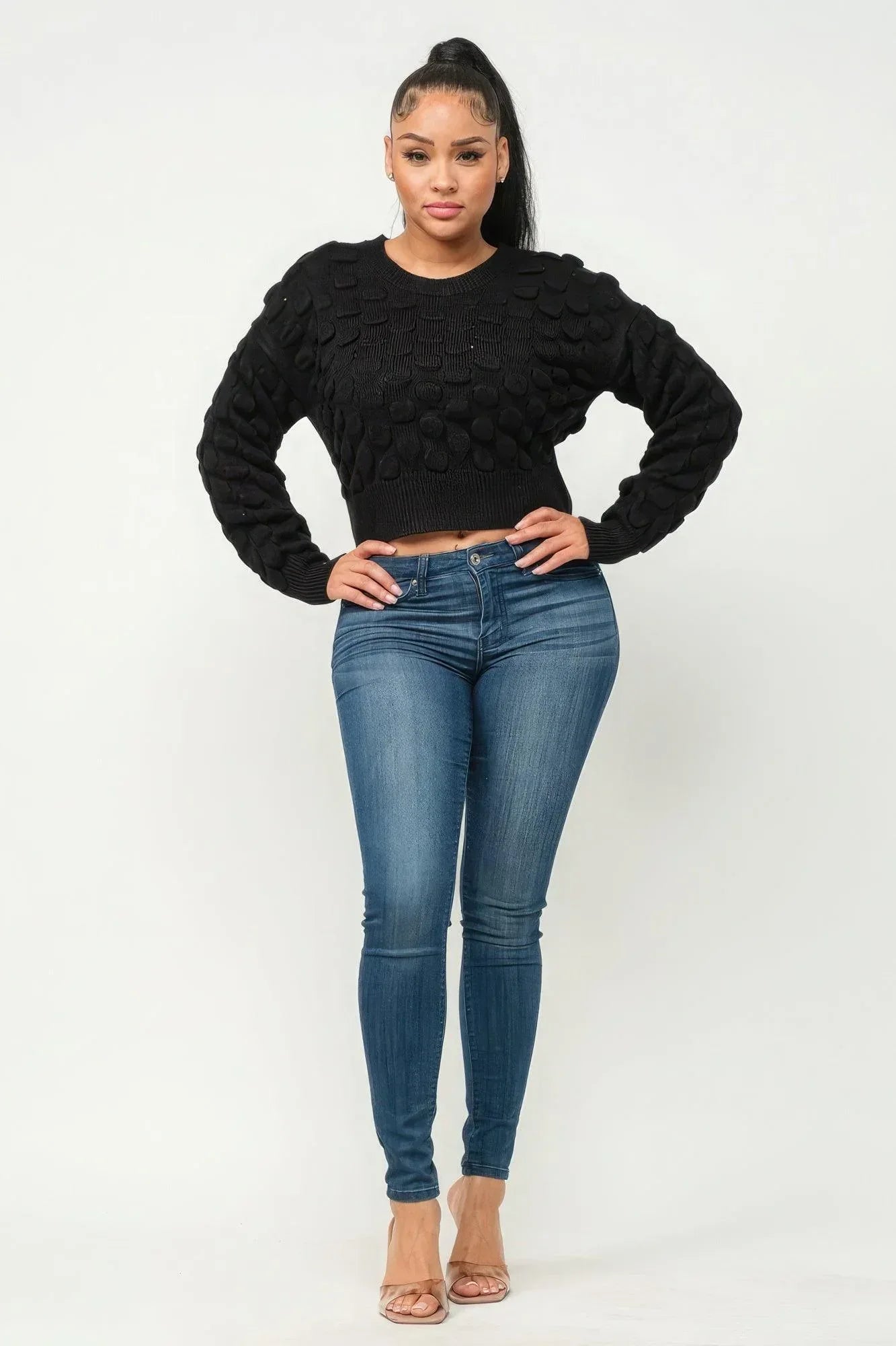 Checker Sweater Top Secondary image