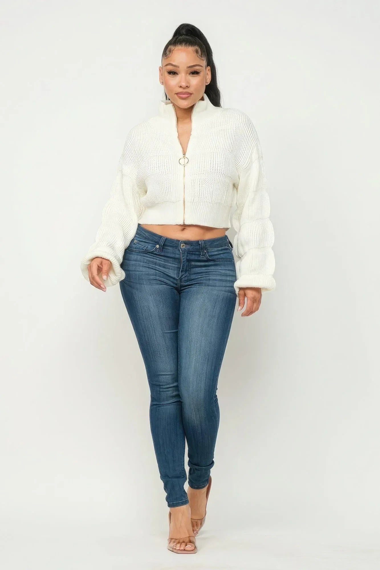 Sweater Top W/ Front Zipper Secondary image