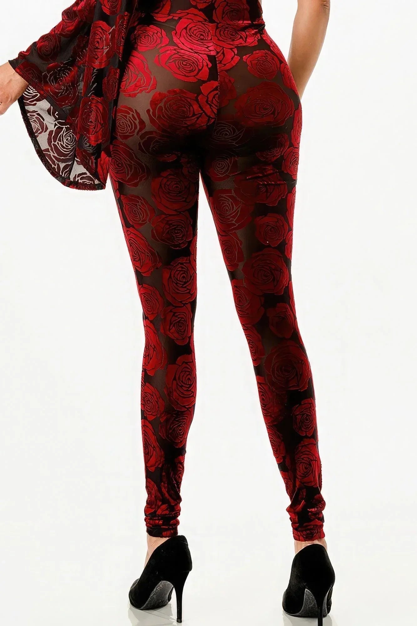 Velvet Flocking Jumpsuit/bell Sleeve | Mixtshop LLC