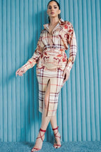 Satin Blouse With Skirt Set | Mixtshop LLC