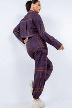 Cropped Shirt & Cargo Pants Set | Mixtshop LLC