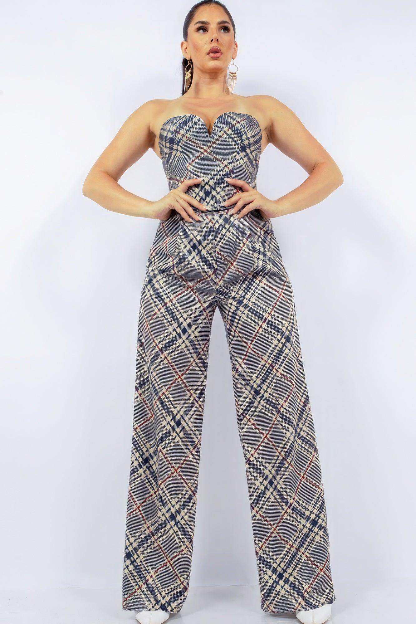 Bustier Top & Wide Pants Set | Mixtshop LLC