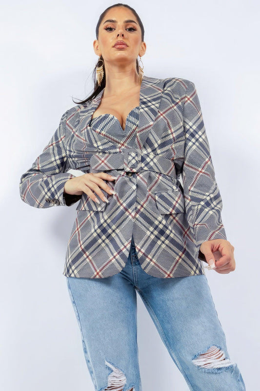 Oversized Blazer With Belt | Mixtshop LLC