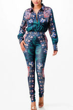 Shirt Blouse Top And Bottom Set | Mixtshop LLC