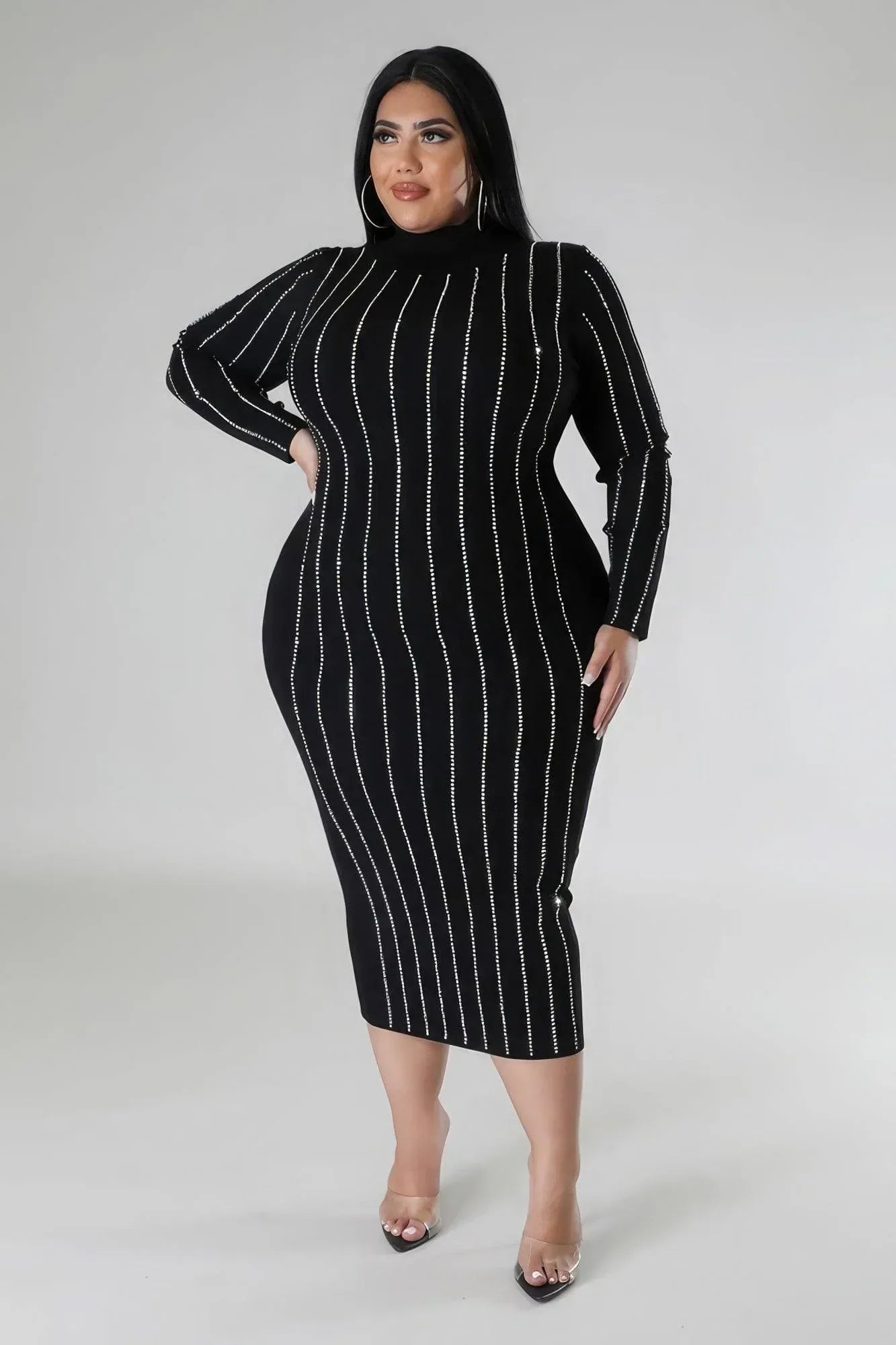 Turtle Neck Stretch Dress | Mixtshop LLC