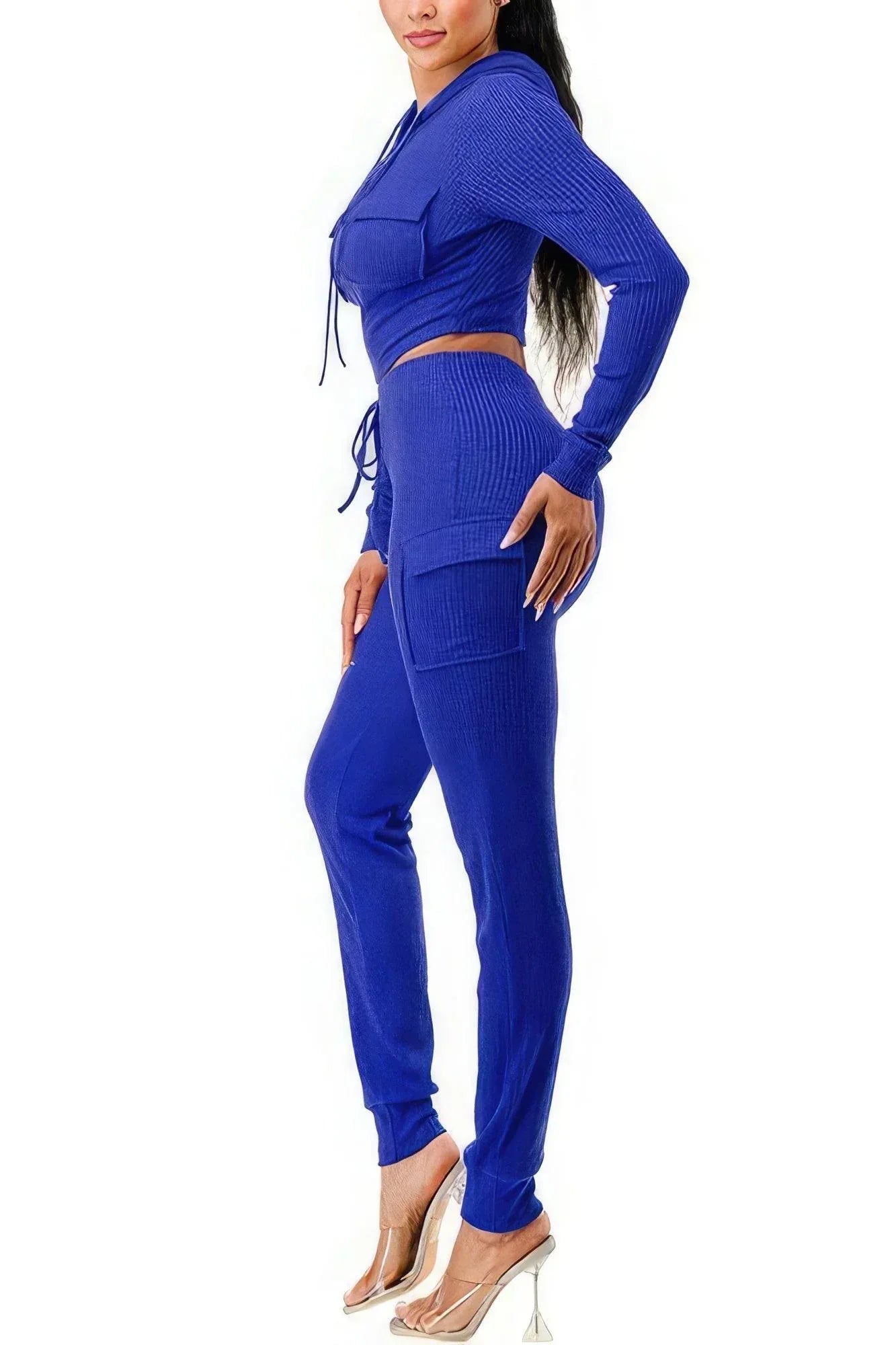 Rib Cargo Hoodie Set | Mixtshop LLC Main image