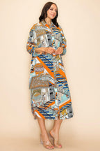 Printed Shirt Dress | Mixtshop LLC