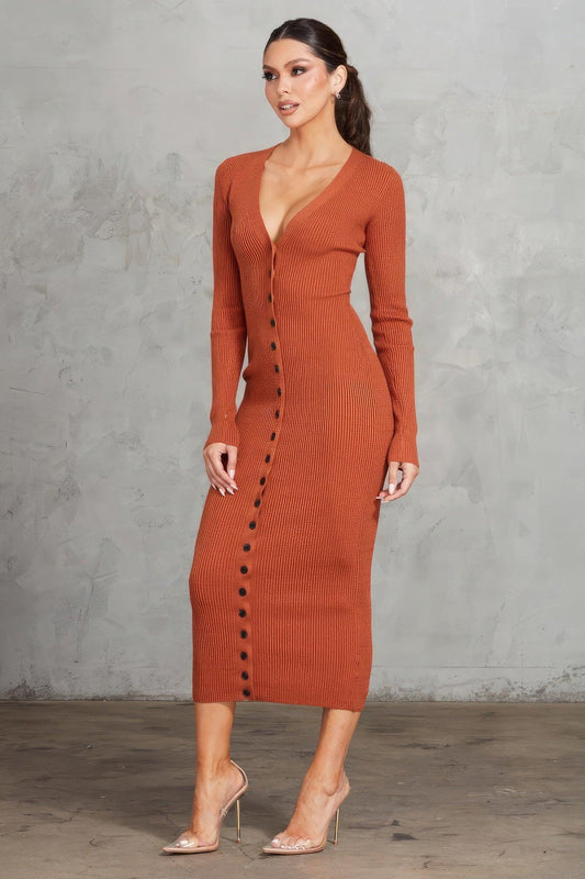 Ribbed Midi Dress | Mixtshop LLC