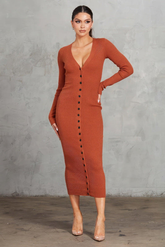 Ribbed Midi Dress | Mixtshop LLC