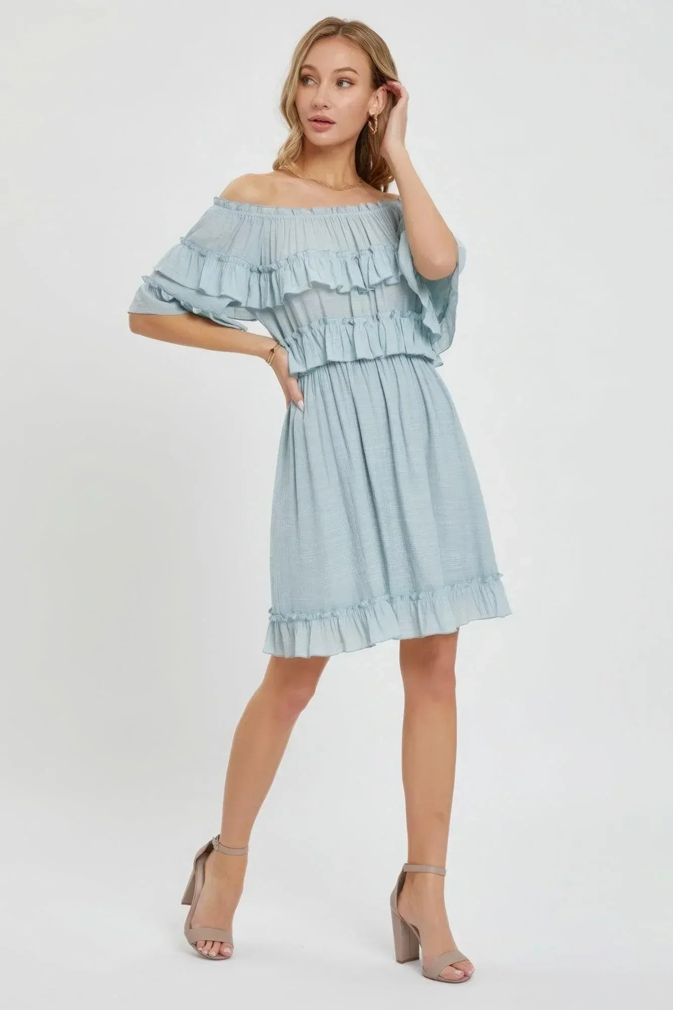 Off Shoulder Ruffle Dress Secondary image