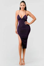 Metallic Glitter Sweetheart Dress | Mixtshop LLC
