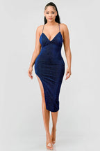Metallic Glitter Sweetheart Dress | Mixtshop LLC