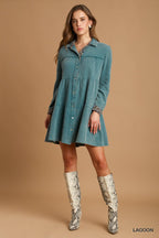 Mineral Wash Cotton Gauze Tiered Dress | Mixtshop LLC