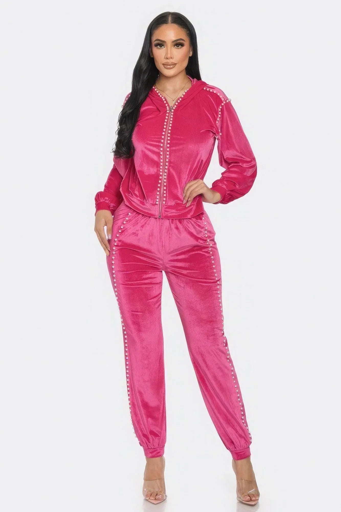 Jogger With Pearls Set | Mixtshop LLC Main image
