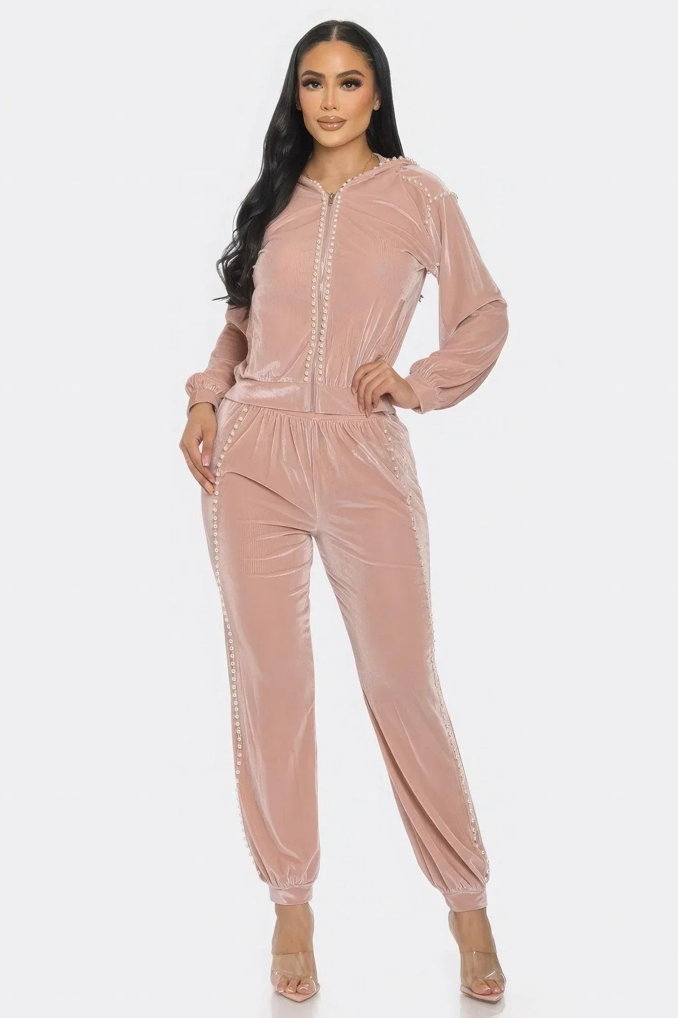 Jogger With Pearls Set | Mixtshop LLC Main image