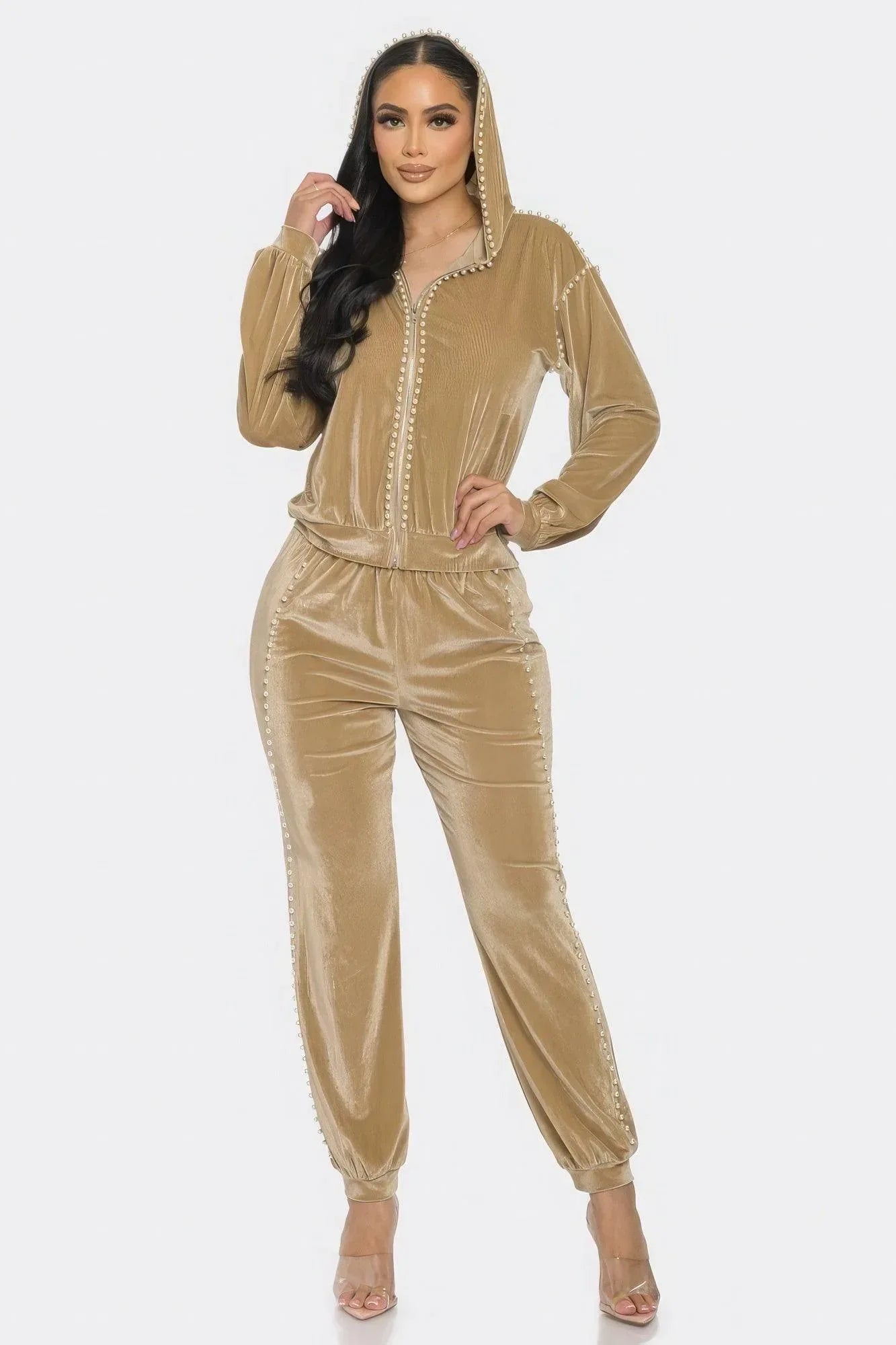 Jogger With Pearls Set | Mixtshop LLC Main image