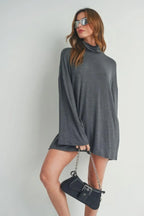 Bell Sleeve Turtle Neck Dress | Mixtshop LLC