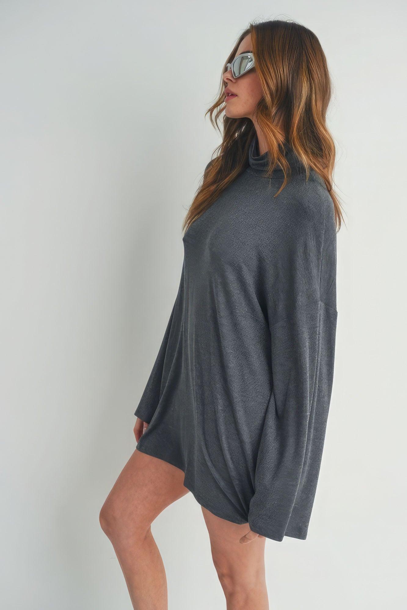 Bell Sleeve Turtle Neck Dress | Mixtshop LLC