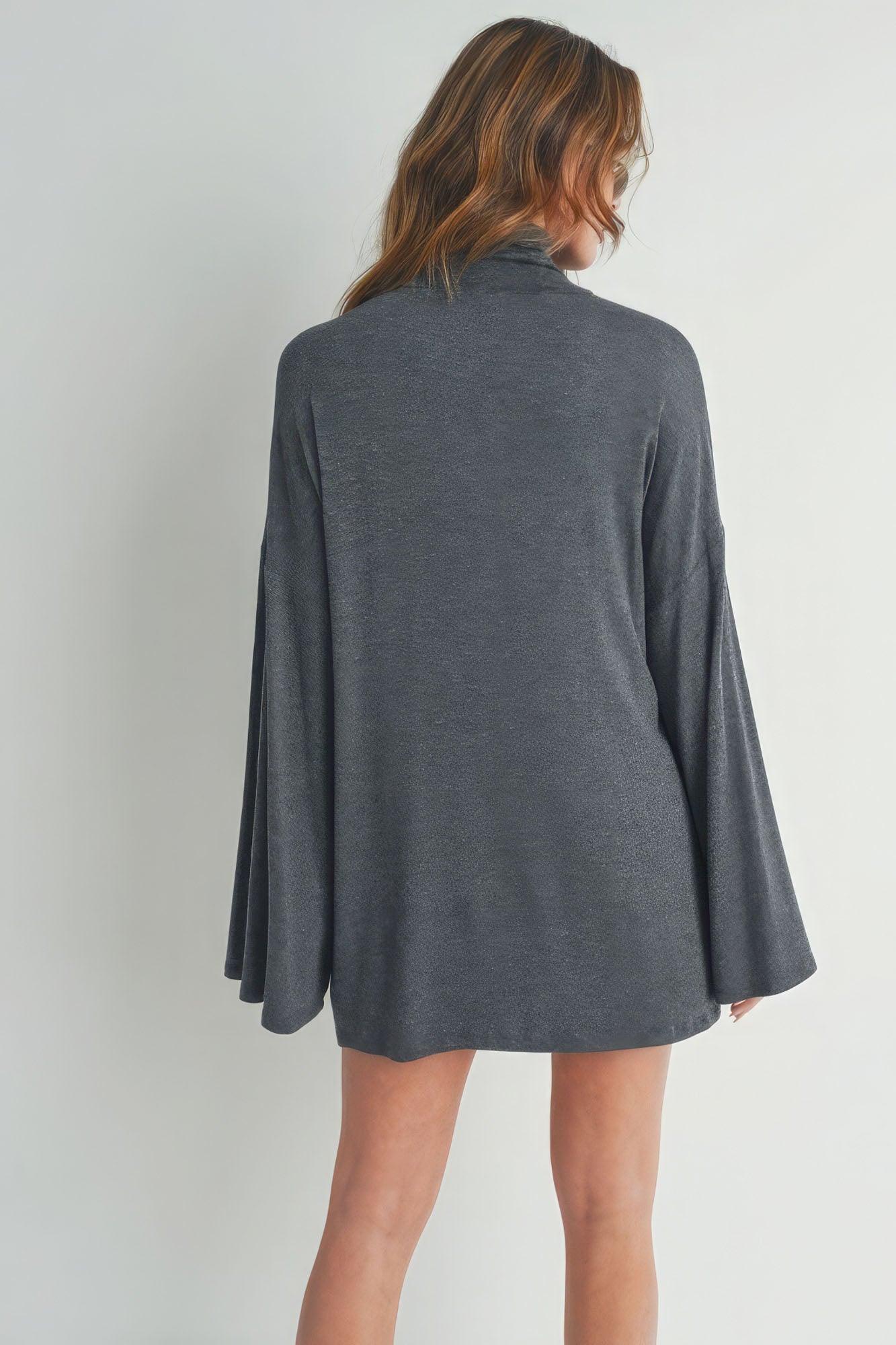 Bell Sleeve Turtle Neck Dress | Mixtshop LLC