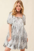 Sequin Babydoll Mini Dress | Mixtshop LLC