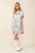 Sequin Babydoll Mini Dress | Mixtshop LLC
