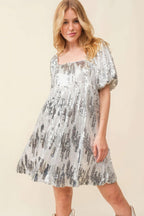 Sequin Babydoll Mini Dress | Mixtshop LLC