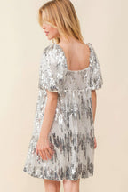 Sequin Babydoll Mini Dress | Mixtshop LLC