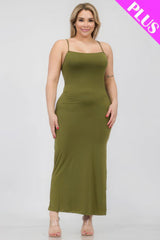 Plus Size Crisscross Back Split Thigh Maxi Dress | Mixtshop LLC