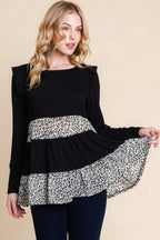 Solid Tiered Fashion Top | Mixtshop LLC