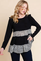 Solid Tiered Fashion Top | Mixtshop LLC