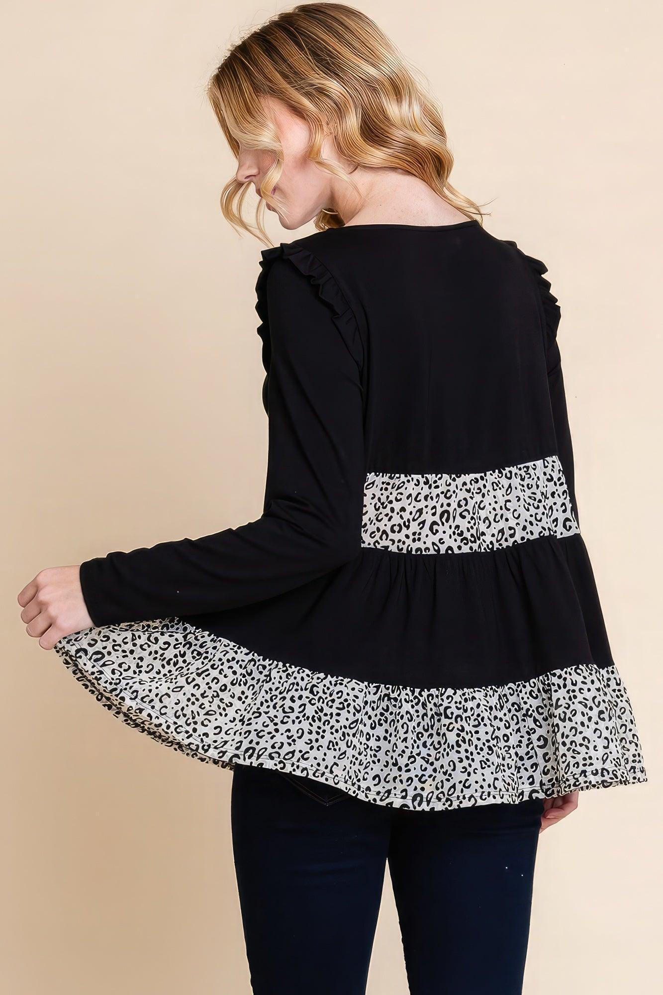 Solid Tiered Fashion Top | Mixtshop LLC