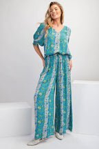 Floral Print Gauze Palazzo Pants | Mixtshop LLC