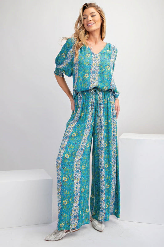 Floral Print Gauze Palazzo Pants | Mixtshop LLC