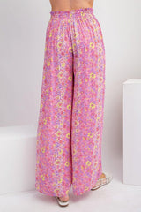 Floral Print Gauze Palazzo Pants | Mixtshop LLC