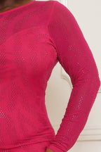 Animal Print Rhinestone Mesh Plus Size Mini Dress | Mixtshop LLC