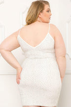Rhinestone Body Plus Size Mini Dress | Mixtshop LLC